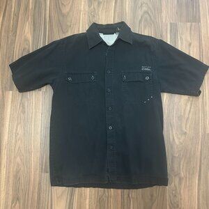 Vintage Textured Dickies Short Sleeve Shirt Black Sizes Medium Men's